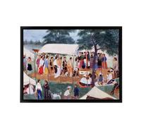 Artery8 Spybuck Shawnee Buffalo Dance Framed Canvas Wall Art Print | Size: W24" x H32" Artery8 Multicolor W24" x H32"