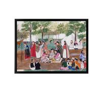 Artery8 Spybuck Shawnee Chicken Dance Framed Canvas Wall Art Print | Size: W24" x H32" Artery8 Multicolor W24" x H32"