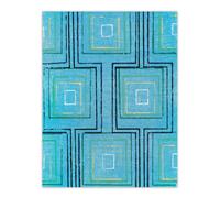 Artery8 Squares Geometric Blue Pattern Japan Wall Art Print Furuya Korin | Size: W18" x H24" Artery8 Blue W18" x H24"