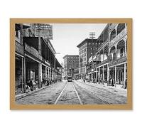 Artery8 St Charles Street 1900 New Orleans A4 Artwork Framed Wall Art Print