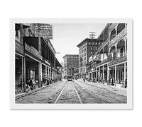 Artery8 St Charles Street 1900 New Orleans A4 Artwork Framed Wall Art Print