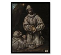 Artery8 St Francis Brother Leo Meditating on Death El Greco Framed Wall Art | Size: W12" x H16" Artery8 Multicolor W12" x H16"