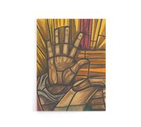 Artery8 St Luke Hand Design for Dom Church Holst Canvas Wall Art Print | Size: W12" x H16" Artery8 Multicolor W12" x H16"