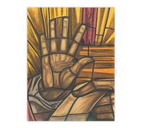 Artery8 St Luke Hand Design for Dom Church Holst Wall Art Poster Print | Size: W24" x H32" Artery8 Multicolor W24" x H32"