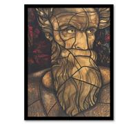 Artery8 St Matthew Stained Glass Design Holst Framed Wall Art Print | Size: A4 Artery8 Multicolor A4