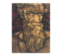 Artery8 St Matthew Stained Glass Design Holst Wall Art Poster Print | Size: W24" x H32" Artery8 Multicolor W24" x H32"