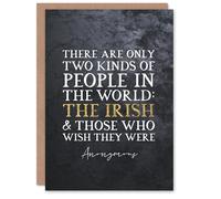 Artery8 St. Patrick's Day Card Wish They Were Irish Blank For Him Or Her Art Greeting Card