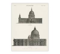 Artery8 St Paul St Peters Encyclopaedia Britannica Wall Art Print Poster in White | Size: W24" x H32" Artery8 White W24" x H32"
