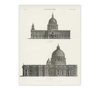 Artery8 St Paul St Peters Unframed Wall Art Print Poster 12X16 Artwork Encyclopaedia Britannica : Historic Architecture Artwork Ideal For Office Or Hallway Reflecting Grandeur Culture And Religion