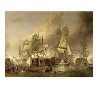 Artery8 Stanfield The Battle Of Trafalgar Painting Unframed Wall Art Print Poster Home Decor Premium