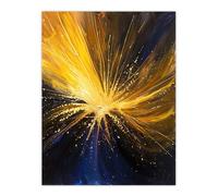 Artery8 Star Explosion Gold Blue Night Sky Space Firework Living Room Large Wall Art Poster Print Thick Paper 18X24 Inch