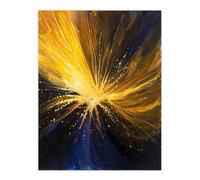 Artery8 Unframed Wall Art Star Gold Blue Night Sky Space Abstract Phoenix - 12X16 Inch