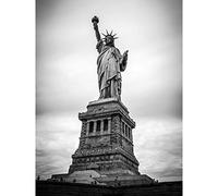 Artery8 Statue Liberty New York Black White Large Wall Art Poster Print Thick Paper 18X24 Inch