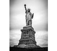 Artery8 Statue Liberty New York Black White Unframed Wall Art Print Poster Home Decor Premium