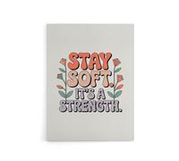 Artery8 Stay Strong It's A Strength Retro Floral Typography Canvas Wall Art Print 18x24