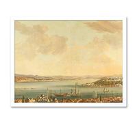 Artery8 Steen View Of Constantinople Istanbul And Seraglio Art Print Framed Poster Wall Decor 12x16 inch