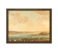 Artery8 Steen View Of Constantinople Istanbul And Seraglio Artwork Framed Wall Art Print 18X24 Inch