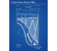 Artery8 Steinway Piano Frame 1885 Internals Vintage Music Patent Art Print Canvas Premium Wall Decor Poster Mural