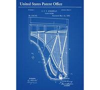 Artery8 Steinway Piano Frame 1885 Internals Vintage Music Patent Large Wall Art Poster Print Thick Paper 18X24 Inch