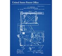 Artery8 Steward Harvester Reel Support 1876 Side Farming Patent Premium Wall Art Canvas Print 18X24 Inch