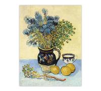 Artery8 Still Life Nature Morte Van Gogh Vintage Wall Art Print Poster in Yellow | Size: W24" x H32" Artery8 Yellow W24" x H32"