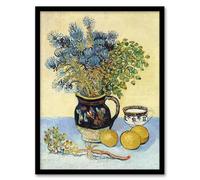Artery8 Still Life Nature Morte Wall Art Print Framed Poster 12x16 inch Artwork By Van Gogh : Colourful Still Life Painting Perfect For Dining Area Or Hallway Bringing Brightness Texture And Vitality