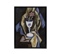 Artery8 Still Life No 15 Flower in Goblet Hartley Black Framed Canvas Wall Art in Grey | Size: W24" x H32" Artery8 Grey W24" x H32"