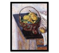 Artery8 Still Life The Basket of Fruit Bonnard Framed Wall Art Print | Size: A4 Artery8 Multicolor A4