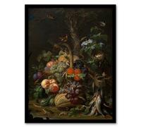 Artery8 Still Life With Fruit Fish And A Nest Mignon Framed Wall Art Print A3
