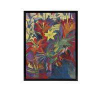 Artery8 Still Life with Lilies Ernst Ludwig Kirchner Black Framed Canvas Art | Size: W12" x H16" Artery8 Multicolor W12" x H16"