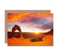 Artery8 Stone Arch Turret Arches Sunset Desert Utah Just to Say Card Artery8 Multicolor