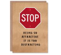 Artery8 Stop Being So Attractive Its Distracting Funny Valentine's Day Card