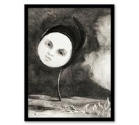 Artery8 Strange Flower With A Face Redon Vintage Framed Wall Art Print 12X16"