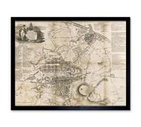 Artery8 Strangers Guide Old Map Edinburgh Leith 12X16" Framed Wall Art Print
