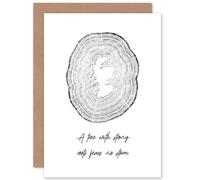 Artery8 Strong Roots Greetings Card in White Artery8 White