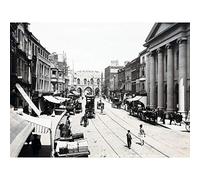 Artery8 Stuart High Street Southampton Vintage Photograph Premium Wall Art Canvas Print 18X24 Inch