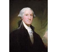 Artery8 Stuart Portrait President General George Washington Painting Premium Wall Art Canvas Print 18X24 Inch