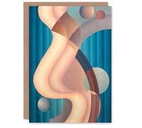 Artery8 Stuart Walker Composition No 6 Abstract Painting Blank Art Greeting Card