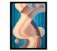 Artery8 Stuart Walker Composition No 6 Abstract Painting Framed Wall Art Print | Size: A4 Artery8 Multicolor A4