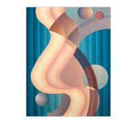 Artery8 Stuart Walker Composition No 6 Abstract Painting Wall Art Print | Size: W24" x H32" Artery8 Multicolor W24" x H32"