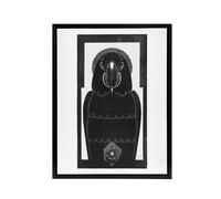 Artery8 Stylised Ara Macaw Parrot De Mesquita Framed Canvas Wall Art Print in White | Size: W18" x H24" Artery8 White W18" x H24"