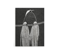 Artery8 Stylised Bird of Paradise De Mesquita Canvas Wall Art Print in White | Size: W12" x H16" Artery8 White W12" x H16"