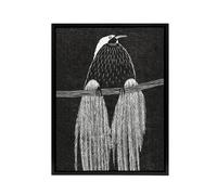 Artery8 Stylised Bird of Paradise De Mesquita Framed Canvas Wall Art Print in White | Size: W18" x H24" Artery8 White W18" x H24"