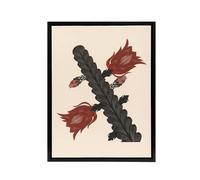 Artery8 Stylised Blooming Cactus De Mesquita Framed Canvas Wall Art Print in Beige | Size: W24" x H32" Artery8 Beige W24" x H32"