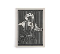 Artery8 Stylised Calla Lily Flowers De Mesquita Canvas Wall Art Print in Black | Size: W24" x H32" Artery8 Black W24" x H32"