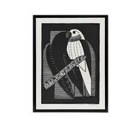 Artery8 Stylised Parakeet Birds Samuel J De Mesquita Framed Canvas Wall Art in Black | Size: W24" x H32" Artery8 Black W24" x H32"