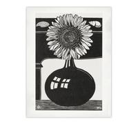 Artery8 Stylised Sunflower In A Vase De Mesquita Wall Art Poster Print 12X16"
