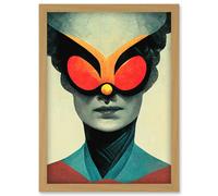 Suffragette Superheroine Emily Pankhurst Votes For Women Artwork Framed Wall Art Print A4 Artery8 Light Oak One Size