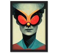 Artery8 Suffragette Superheroine Emily Pankhurst Votes For Women Artwork Framed Wall Art Print A4 in Black Artery8 Black