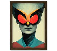 Suffragette Superheroine Emily Pankhurst Votes For Women Artwork Framed Wall Art Print A4 Artery8 Brown One Size